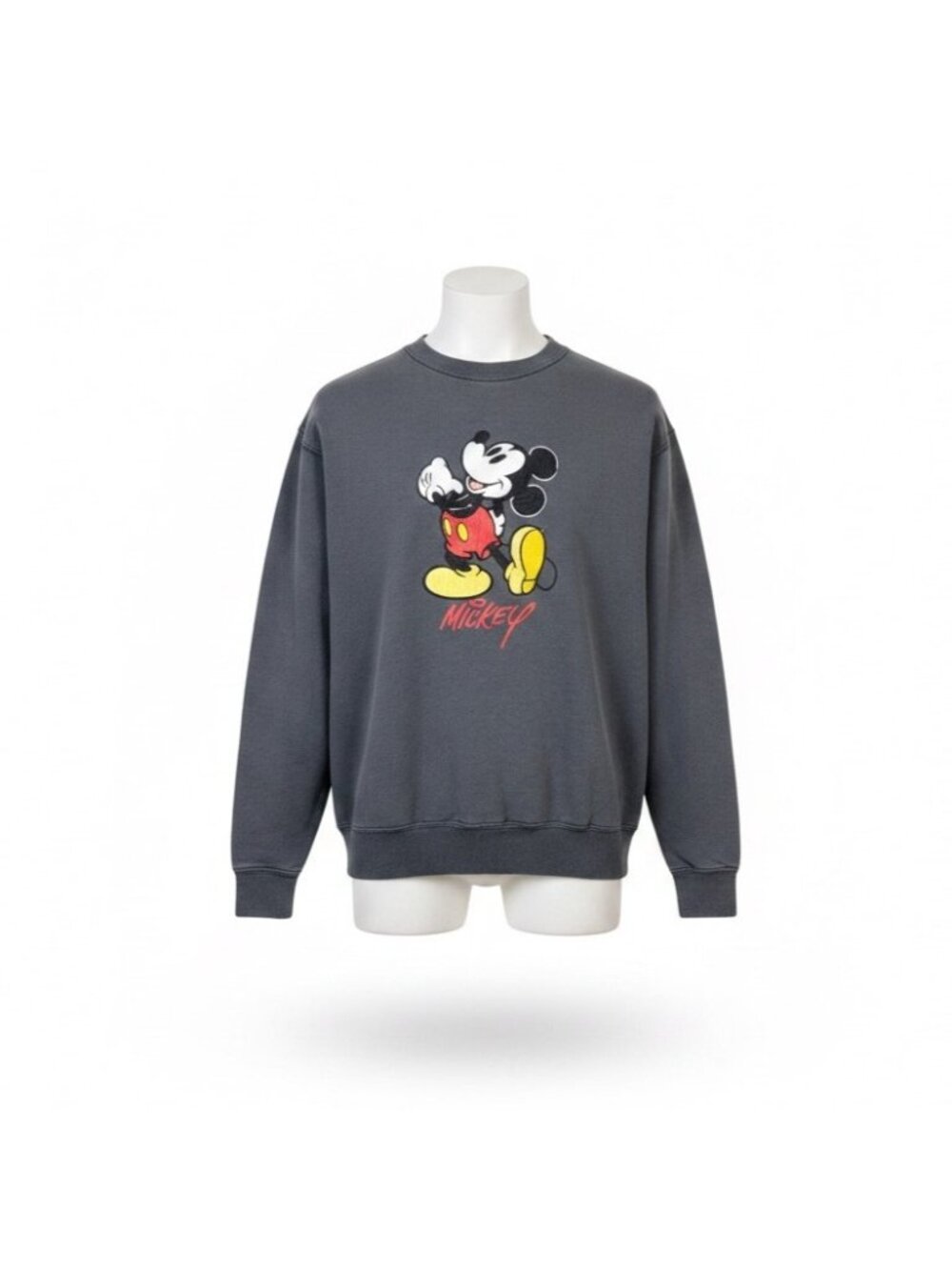 Disney Mickey Inc Mens Gray Graphic Sweatshirt Mickey Mouse Sz M